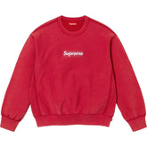 Supreme 25SS Washed Box Logo Crewneck Sweatshirts